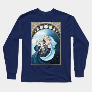 Eclipse - Art Nouveau day/night mythological romance Long Sleeve T-Shirt